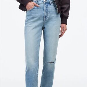 Madewell Women's "The Boy" Light Wash Distressed Jeans